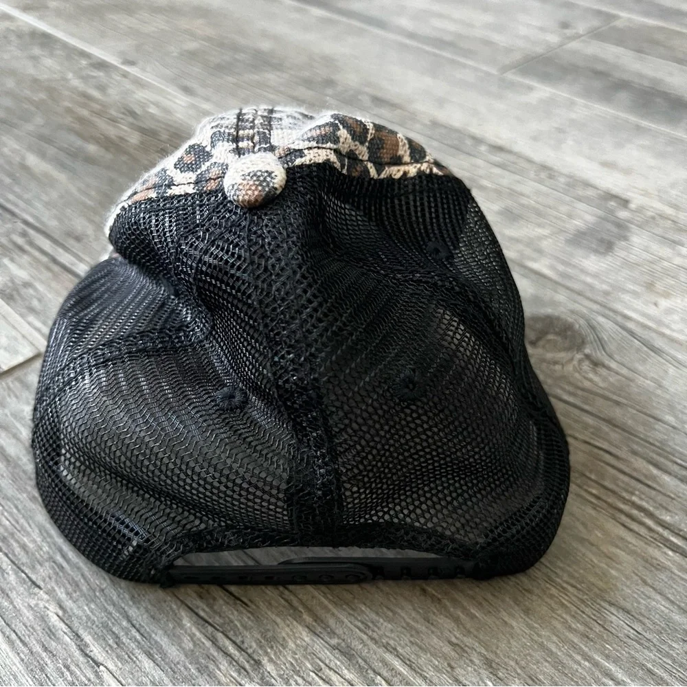 Upcycled Leopard Print Ball Cap - Picture 4 of 7